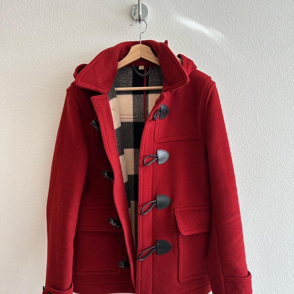 Burberry london coat - burgundy